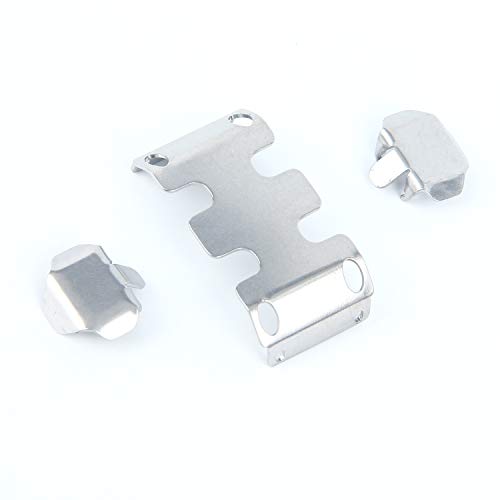 LCX Racing 1/24th RC Crawler Car Stainless Steel Skid Plate Axle Guard Protector, Skid Plate Armor & Axle Guard for Axial SCX24, Upgrades Parts Accessories