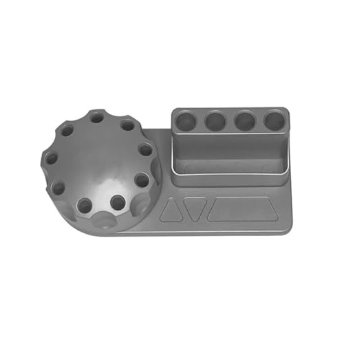 RC Repairs Spare Parts For Maintenance Repair Tools Multi-function Screwdriver Tweezers Storage Box Rotating 360° Rack Stand Holder RC Car Parts(Grey) - color: Grey