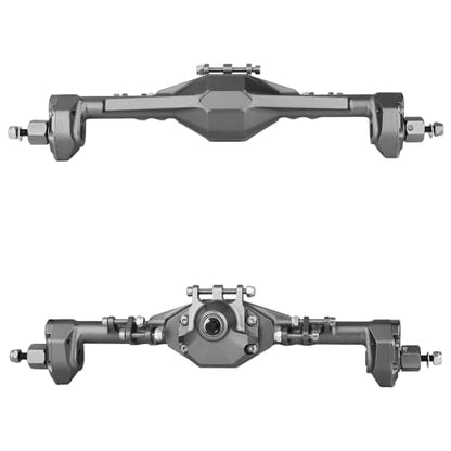 1/10 CNC Machined Integrated Front & Rear Portal Axle for SCX10 II VP Element Enduro 90046 90047 D90 RC4WD RC Crawler Metal Upgrade Part (Gray) - color: Gray