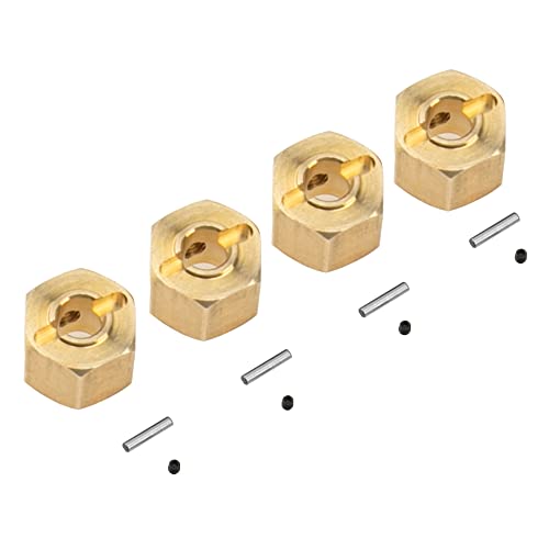 ShareGoo Brass 12mm Hex Wheel Hub Wheel Drive Hex Adapter Compatible with Axial SCX10 Wraith 90027 90046 Tamiya CC01 D90 Redcat Gen7 Gen8 1/10 RC Crawler (9mm Thickness) - size: 9mm Thickness