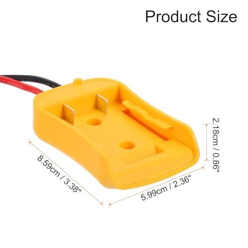 HARFINGTON Battery Adapter Converter for DIY Rc Car Truck Toys' 20V Battery, Battery Conversion Kit with 12AWG Wire, Wire Harness Connector, 2 Set 14pcs, Yellow