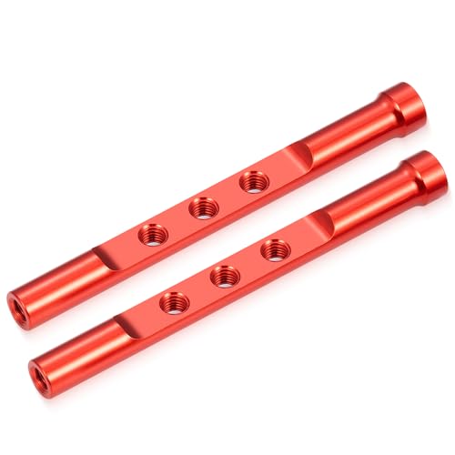 MORLORDY Aluminum RC Body Posts Set for 1/10 Yokomo TT01 TT01E TT02 Sakura D4 D5 RC Drift Racing Car Upgrade Parts (Long - Red) - color: Long - Red