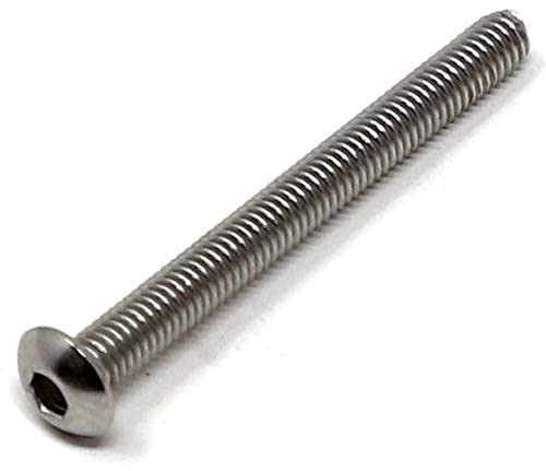 iexcell 100 Pcs M3 x 30mm Thread Pitch 0.5 mm Stainless Steel 304 Hex Socket Button Head Cap Screws Bolts Kit - size: M3 x 30mm