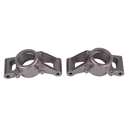 Dilwe 2Pcs RC Car Rear Hub Carriers, Aluminium Alloy RC Rear Axle Hub Carrier for 1/5 Scale RC Car Upgrade Part RC Accessories(Gray)