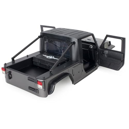 313mm Wheelbase Hard Plastic Pickup Body Shell Unassembled Kit for 1/10 RC Crawler Car Axial SCX10 90046 Jeep Wrangler (Grey) - color: Grey