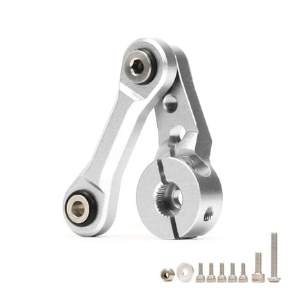 Aluminum 25T Servo Horn & Steering Linkages Tie Rod for Arrma 1/7 Infraction Felony Limitless 1/8 KRATON Notorious Outcast Talion and EXB Cars Upgrades Part,Replace #AR340061 AR330230(Silver) - color: Silver