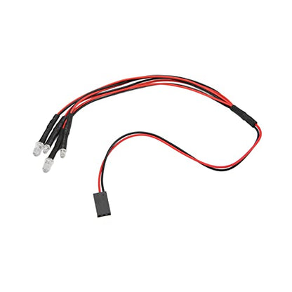 RC Car LED Lights, 4 LEDs LED Light Headlights Taillight Kit Accessories with 2 White 2 Red for Axial AXIAL SCX24 1/24 Remote Control Car