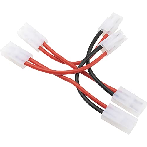 2Pcs HIRCQOO RC Car Serial Series Cable Adapter Compatible with XT90 Large Tamiya Traxxas EC5 XT60 EC3 T Plug for RC Truck Boat Lipo Battery ESC (Tamiya Plug 1 Male to 2Female) - style: Tamiya Plug 1 Male to 2Female