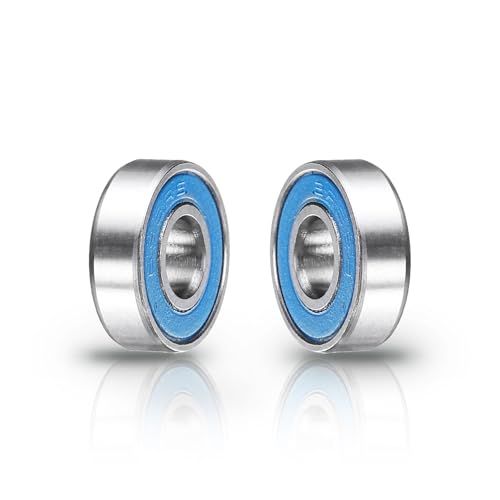 uxcell 4 Pcs 695-2RS Deep Groove Micro Bearing, 5x13x4mm Double Rubber Sealed Chrome Steel Small Bearings (ABEC5, Z4 Low Noise) - size: 695-2RS