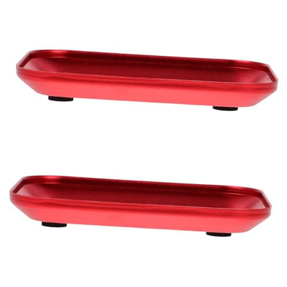 Abaodam Magnetic Rc Screw Tray Aluminum Alloy Screw Storage Plate with Red Metal Bowl for Model Aircraft and Car Parts Repair, 2pcs Set
