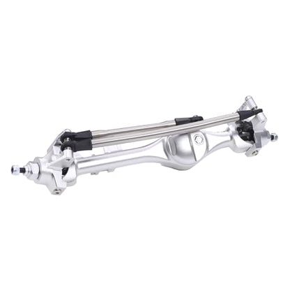F10T Aluminum Front Rear Straight Axle Complete for 1/10 RC Crawler Axial SCX10 II Vanquish VS4-10 Phoenix F10T Upgrade Parts (Silver Set) - color: Silver Set