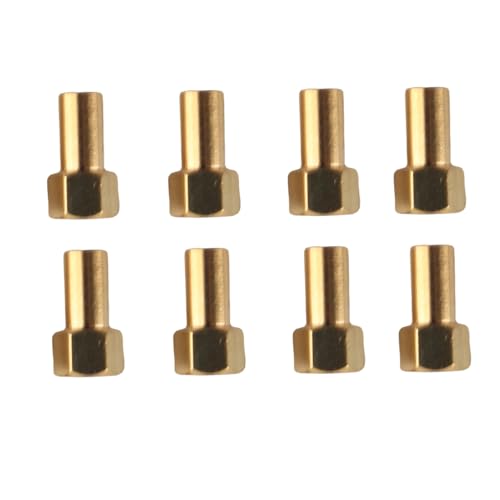 8Pcs Brass RC Hex Nut, Durable Wheel Lock Replacement for 1/24 Scale RC Crawler Off-Road Hobbyists and Enthusiasts