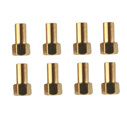 8Pcs Brass RC Hex Nut, Durable Wheel Lock Replacement for 1/24 Scale RC Crawler Off-Road Hobbyists and Enthusiasts