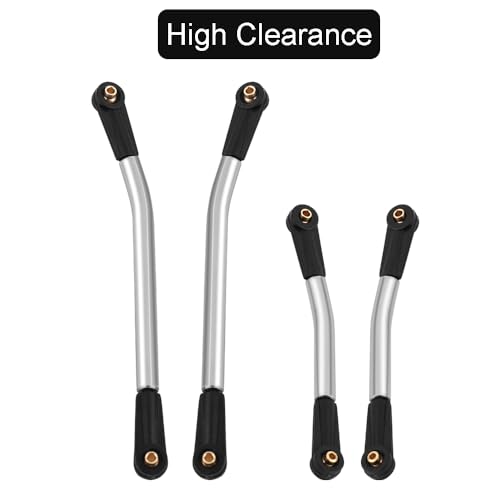 High Clearance 4 Links Set Stainless Steel Linkage kit for Axial SCX24 1/24 RC Crawler 90081 B17 Upgrade Parts (Deadbolt)