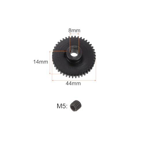 uxcell Mod 1 42T Pinion Gear 8mm Bore Hardened Steel Motor Rack Spur Gear for RC Car Truck Gear Drive
