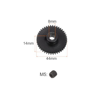 uxcell Mod 1 42T Pinion Gear 8mm Bore Hardened Steel Motor Rack Spur Gear for RC Car Truck Gear Drive