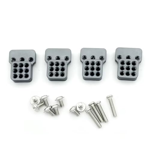 Rc Upgrade Spare For MN D90 D91 For WPL B1 B14 B16 B24 C14 C24 B36 1 Set Metal Adjustable Shock Absorber Bracket Extension RC Car Spare Parts(Titanium) - color: Titanium