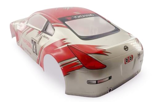 Painted PVC Body Shell for 1/10 On Road Racing Drift Car, 1:10 Scale, 190mm, Nissan 350Z Style (Red) - color: Red