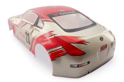 Painted PVC Body Shell for 1/10 On Road Racing Drift Car, 1:10 Scale, 190mm, Nissan 350Z Style (Red) - color: Red