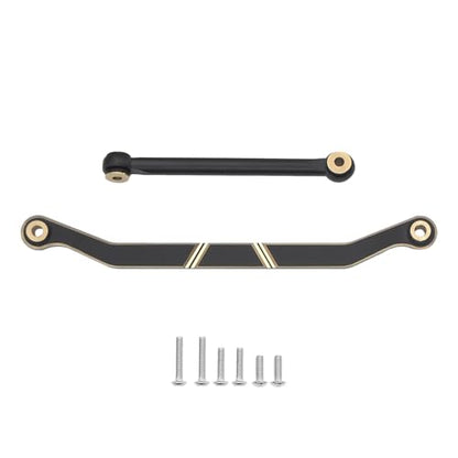 Black Coating Brass High Clearance Linkage Chassis Links and Steering Link Set for 1/18 RC Crawler Redcat Ascent-18 Upgrade