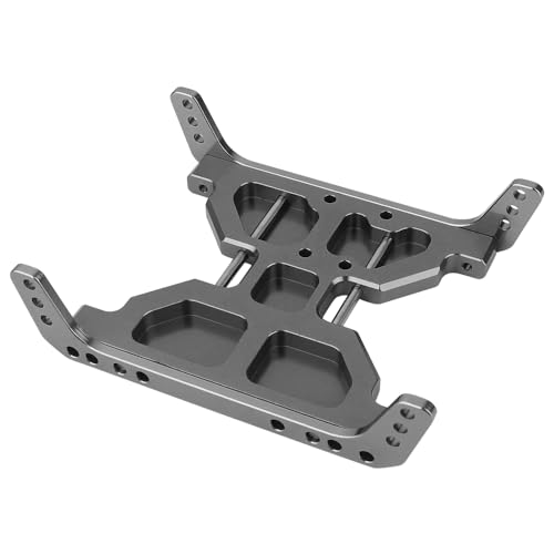 Aluminum Chassis Armors Anti-Collision Protection Skid Plate for 1/10 RC Crawler Axial Capra 1.9 Unlimited Trail Buggy UTB Currie F9 AXI03004 Metal Upgrade Parts -54163 (Gray) - color: Gray
