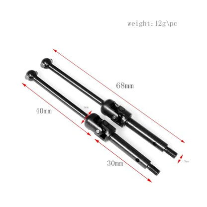 1 Pair Metal Drive Shaft RC Upgraded Parts for LOSI 1/18 Mini LMT 4X4 Brushed Monster Truck RTR-LOS01026 RC Car