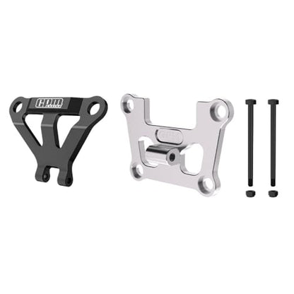 Aluminum 7075 Alloy Front Bulkhead Mount Strengthen & Front Bumper Support Mount for Traxxas 1/16 Mini Maxx 4WD RTR Brushless Monster Truck 107154-1 Upgrades - Silver