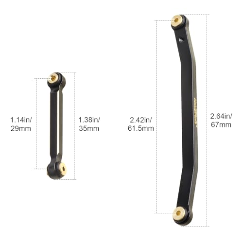 HobbyPark Brass Steering Links Linkage Set for Axial SCX24 Upgrades High-Tightening Compatible with Gladiator Bronco C10 JLU Deadbolt B17 1/24 Scale