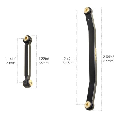 HobbyPark Brass Steering Links Linkage Set for Axial SCX24 Upgrades High-Tightening Compatible with Gladiator Bronco C10 JLU Deadbolt B17 1/24 Scale