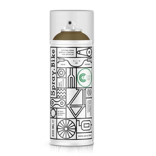 Spray.Bike Spray Paint - Eagle (Muted Olive Brown) | Designed Mainly for Bicycles | Multi-Use Acrylic Spray Paint for Metal, Plastic | High Coverage Bike Paint, 400ml - color: Eagle