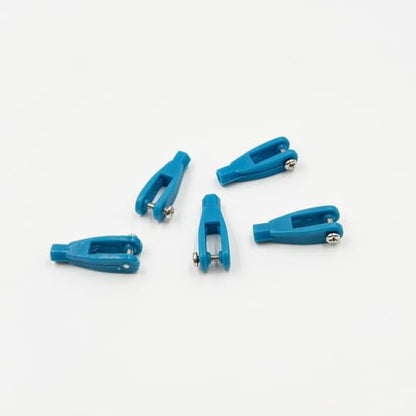 5PCS RC Airplane Servo Linkage Rod Clevis Coupler U-Shaped Nylon Clamp with Screws for RC Plane Helicopter DIY Model Aircraft Pushrod Connecting Part (for 2.5mm Rod Blue) - style: For 2.5mm Rod Blue
