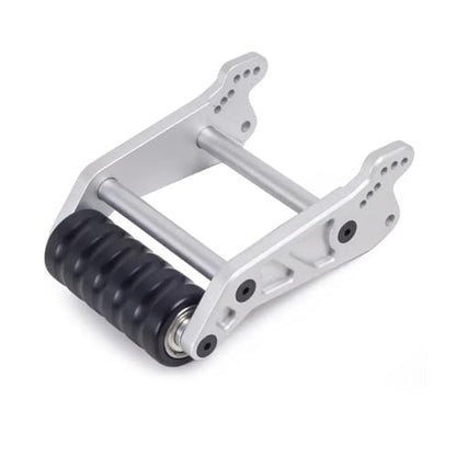 for Losi for LMT 4WD 1/8 Solid Axle 1pc Metal Adjustable Wheelie Bar Anti Roll Wheel Upgrade Parts RC Monster Truck RTR Grave Digger Rc Upgrade Spare Parts - color: Silver