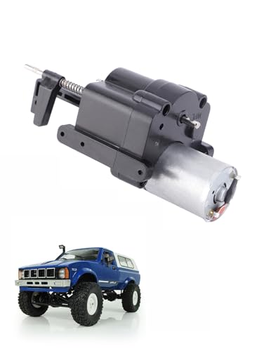WPL Motor Upgrade Kit with 2-Speed Gearbox & High-Torque Servo ABS Transmission System for 1/16 Scale RC Cars Compatible with WPL C14 C24 C34 Models, Heavy Duty Replacement Parts