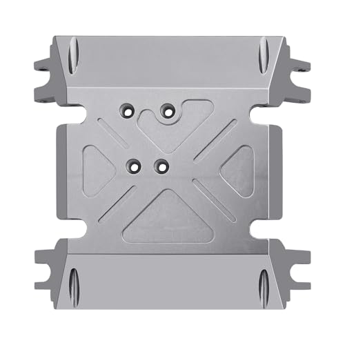 CNC Aluminum Center Gearbox Mount Transmission Skid Plate for Axial Wraith 90018 1/10 RC Crawler Upgrade Part (Gray) - color: Gray