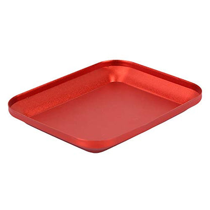 RC Screw Tray Magnetic Parts Holder Small Screw Organizer Storage Tray with Aluminum Alloy for Fuel Vehicle Parts Tools (Red) - color: Red