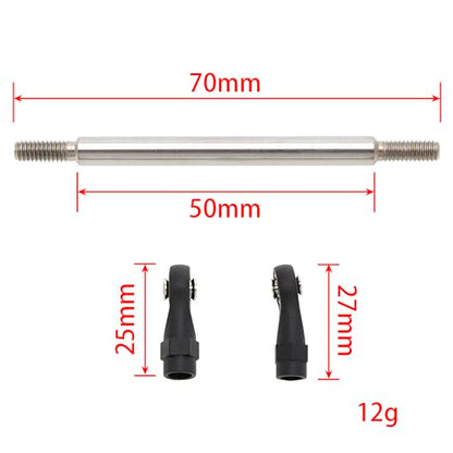 MEUS RACING 1/10 Links Steel Chassis Links Kit for Traxxas TRX4 Axial SCX10 Tamiya CCO1 Redcat Gen8 1/10 RC Crawler (70mm) - size: 70mm