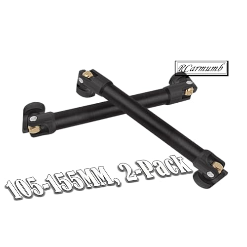 RC Drive Shaft Universal Upgrades for 1/10 SCX10 II Red cat D90 Gen7/Pro RC 4WD GEN8 SCX10 2, Rcarmumb 2pcs RC Crawler Driveshaft,Harden Steel #45 Part Hop-Ups (105-155MM, 2-Pack) Black - size: 105-155 mm (2-pack)