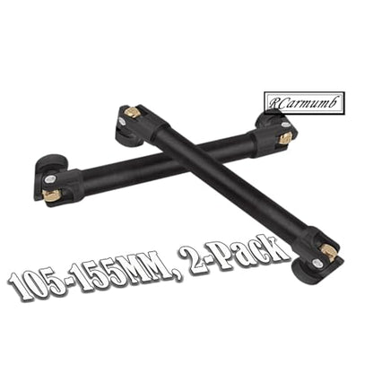 RC Drive Shaft Universal Upgrades for 1/10 SCX10 II Red cat D90 Gen7/Pro RC 4WD GEN8 SCX10 2, Rcarmumb 2pcs RC Crawler Driveshaft,Harden Steel #45 Part Hop-Ups (105-155MM, 2-Pack) Black - size: 105-155 mm (2-pack)