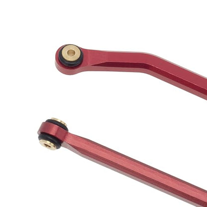 DKKY CNC Aluminum High Clearance for 1/24 RC Crawler LWB 133.5mm Axial SCX24 AXI90081 Deadbolt AXI00004 B17 Upgrades (Red) - color: Red