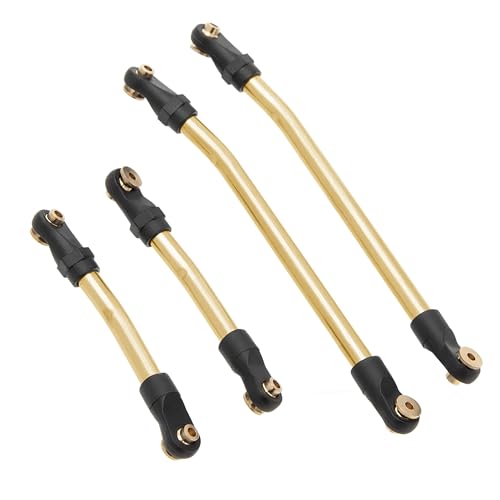 MEUS Racing SCX24 Links High Clearance Chassis Links & Steering Links Set for Axial 1/24 SCX24 Deadbolt AXI90081 B17 AXI00004 RC Crawler (Brass) - color: Brass