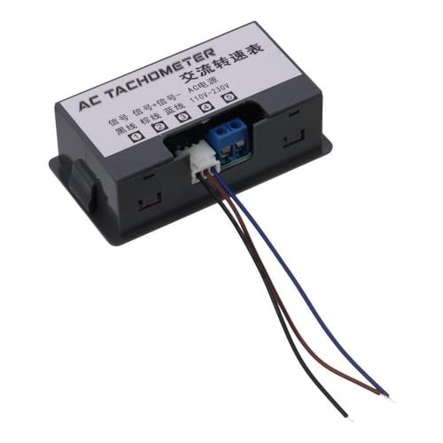 Digital LED Tachometer,Red Mini 4 Digit NPN Hall Proximity Switch Sensor Durable AC 110V-230V RPM Speed Measure Meter Lathes, Conveyor Belts