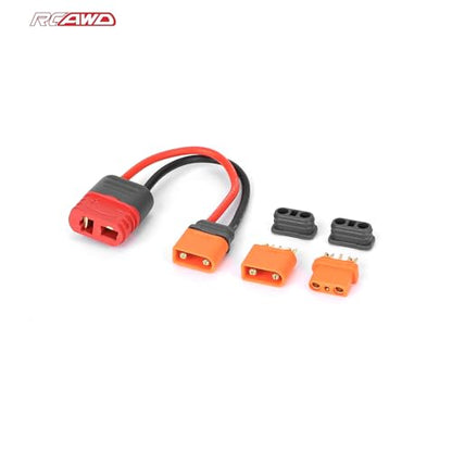RCAWD IC2 Male to Female T Plug Female Male Female Adapter Connector with IC2 Male and IC2 Female Replacement for RC Car Battery