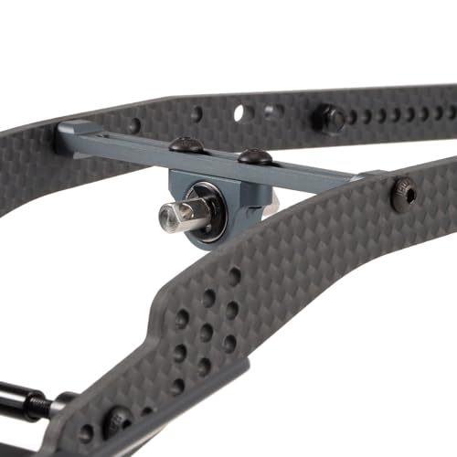 High Clearance V3 Carbon Fiber LCG Chassis Kit for 1/10 RC Crawler Comp Rig | 26° Skid Angle and LCG Design, with Delrin Skid Plate, 70mm Aluminum Carrier Bearing and 3D Printed Rock Sliders