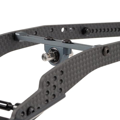 High Clearance V3 Carbon Fiber LCG Chassis Kit for 1/10 RC Crawler Comp Rig | 26° Skid Angle and LCG Design, with Delrin Skid Plate, 70mm Aluminum Carrier Bearing and 3D Printed Rock Sliders