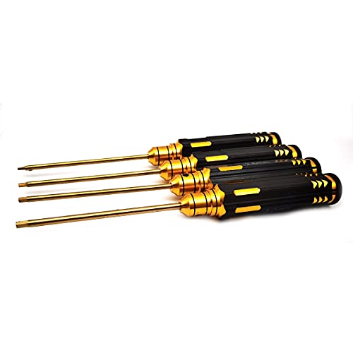 KIRO&SEEU Hex Driver Set 4 Piece Steel Allen 1.5 2.0 2.5 3.0 mm Hex Screw driver Tools Kit Se RC Tools Helicopter