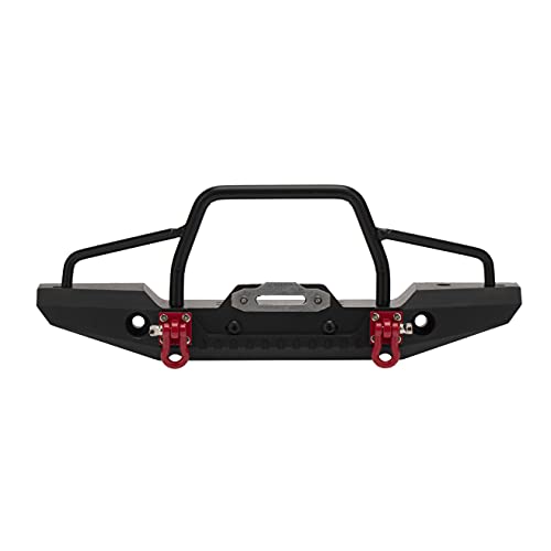 RC Model Metal Front Bumper with 2 LED Light - Compatible with 1/10 RC Crawler Car Traxxas TRX4, Axial SCX10 Upgrade Parts