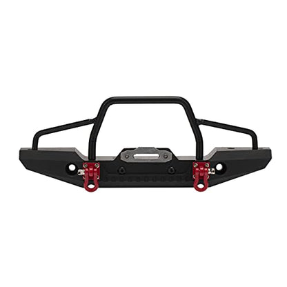 RC Model Metal Front Bumper with 2 LED Light - Compatible with 1/10 RC Crawler Car Traxxas TRX4, Axial SCX10 Upgrade Parts