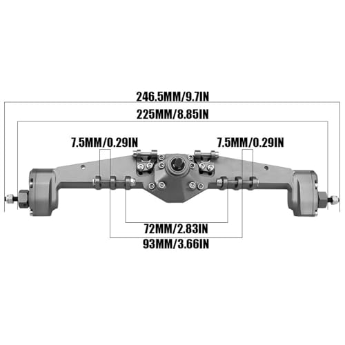 Rc Components for Axial for Capra 1.9 for UTB AXI03004 for Buggy F9 for Wraith 90018 RR10 1/10 All Metal Front Rear Portal Axle Upgrade RC Crawler Car Part - size: Set 10