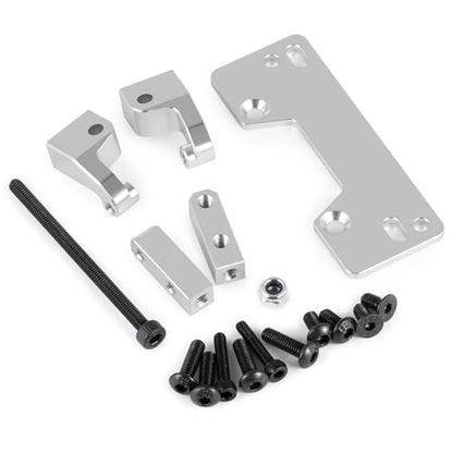 Aluminum Axle Servo Mount Base Stand, Silver | Upgrade Parts, For 1/10 Axial SCX10 II 90046, RC Crawler Car - color: Silver