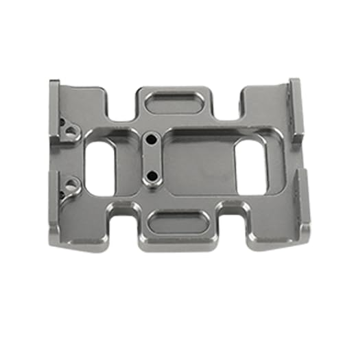 CNC Aluminum Center Frame Brace Transmission Skid Plate Gearbox Mount for AXIAL SCX10 1/10 RC Rock Crawler Upgrade Parts (Titanium -2) - color: Titanium -2